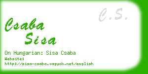 csaba sisa business card